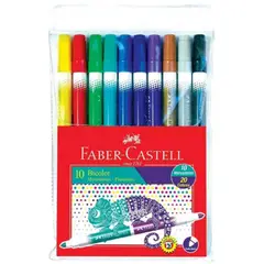 FABER CASTELL - Estuche Plumones Bicolor X 10