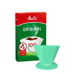 MELITTA - Portafiltro Verde (Tamaño #100) con 30 filtros
