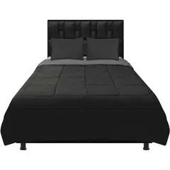 DORMILANDIA - Cubrelecho doble faz semidoble 120 gris - negro