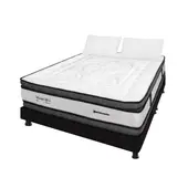 DORMILANDIA - Combo colchón king 200x200 resortado wonderful dp+base cama+almohadas