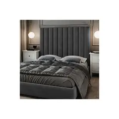 EKONOMODO COLOMBIA - Espaldar De Cama Queen Natura Gris Plomo 160X150 Cm