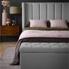 EKONOMODO COLOMBIA - Espaldar De Cama King Julieta Gris Plata 200X150 Cm