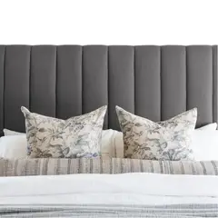 EKONOMODO COLOMBIA - Espaldar De Cama King Natura Gris Plomo 200X150 Cm