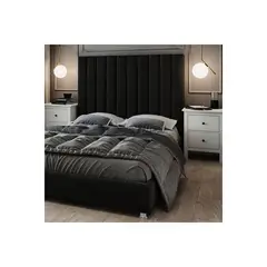 EKONOMODO COLOMBIA - Espaldar De Cama King Natura Gris Negro 200X150 Cm