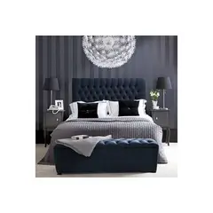 EKONOMODO COLOMBIA - Espaldar de cama Queen Paris Azul 160x150 cm