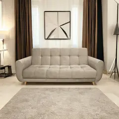 MUEBLES ONLINE - Sofa cama 3 posiciones Archer tela camel