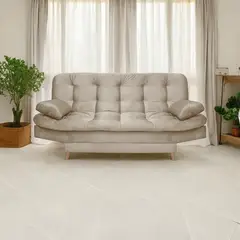 MUEBLES ONLINE - Sofa cama 3 posiciones Fendik tela camel