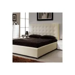 EKONOMODO COLOMBIA - Base cama con Espaldar Queen en pino Ilusion Taupe 160x190 cm