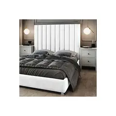 EKONOMODO COLOMBIA - Colchon Queen 1 Pillow + Base Cama + Espaldar Natura Blanco 160X190 Cm