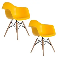 EKONOMODO COLOMBIA - Set x2 silla eames brazos amarillo