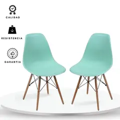 EKONOMODO COLOMBIA - Silla Eames Verde Menta Set X 2