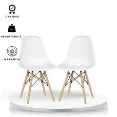 EKONOMODO COLOMBIA - Silla Eames Blanco Set X 2