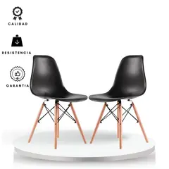 EKONOMODO COLOMBIA - Set X2 Silla Eames Adulto Negro