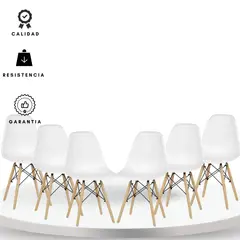EKONOMODO COLOMBIA - Silla eames blanco set x 6