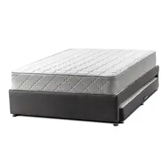 MUEBLES ONLINE - Combo Cama Nido Tarima gris + colchón Dreamer Plus 120 x 190 cm