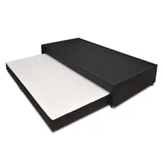 MUEBLES ONLINE - Cama Nido Tarima Sencilla Dreamer negra 100 x 190 cm