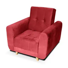 MUEBLES ONLINE - Silla 3 posiciones Clic Clac Archer tela rojo
