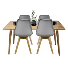 EKONOMODO COLOMBIA - Mesa Comedor Robledo + 4 Sillas Milano