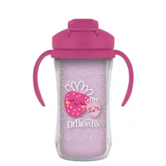 DR BROWNS - Vaso Termico Doble Pared 10 Oz Rosado Dr Brown Bebe 12+ mes