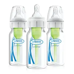 DR BROWNS - Pack 3 Teteros Dr Brown 4 Oz Boca Estandar Recien Nacido