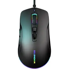 MONSTER - Mouse Gamer RGB Gaming KMH5-MBK