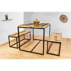 ESTILO RELAX - Comedor Palet Estructura En Acero