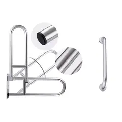 GENERICO - Kit barra de seguridad abatible mas barra de 40cm acero 304