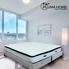 PLUMA HOME - Colchón Ortopédico Suiza 140x190 Gratis BASECAMA Y PROTECTOR.