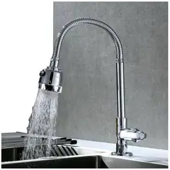 GENERICO - Griferia lavaplatos metal brass ahorradora cuello flexible