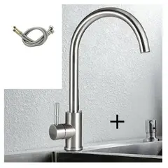 GENERICO - Kit monocontrol acero lavaplatos y dispensador cocina 500ml