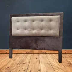 ESTILO Y CONFORT - Cabecero doble 120 Estiklo y Confort Tela Café.