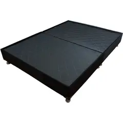 ESTILO Y CONFORT - Basecama 120x190 Dividida Tela Negra Estilo y Confort.