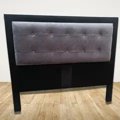 ESTILO Y CONFORT - Cabecero doble tablero negro gris 160x125