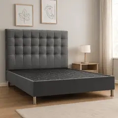 ESTILO Y CONFORT - Basecama y Cabecero Deco 100x190 gris