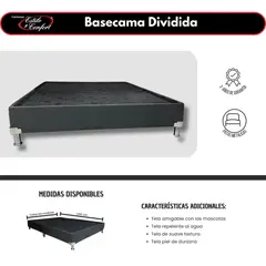 ESTILO Y CONFORT - Basecama dividida en tela lona de 160x190 gris