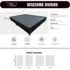 ESTILO Y CONFORT - Basecama dividida en tela lona negra de 120x190
