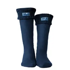 BOTTPLIE - Medias Calentadoras Altas Tejidas - Azul Navy