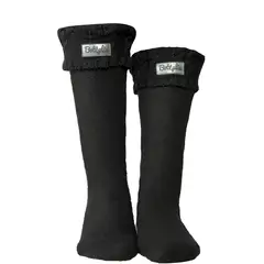 BOTTPLIE - Medias Calentadoras Altas Tejidas - Negro