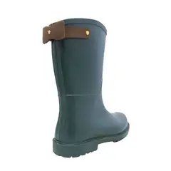 BOTTPLIE - Botas Lluvia Mediana Mujer Mini Bowtie - Verde Cafe