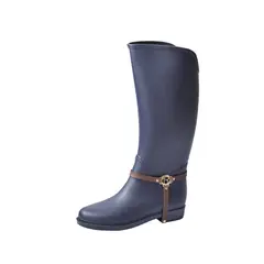 BOTTPLIE - Botas Lluvia Impermeable Mujer Golden Insignia - Azul Cafe