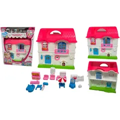 MAZUGI - Casa De Muñecas Con Accesorios Regalo Niñas Rosado Plástico