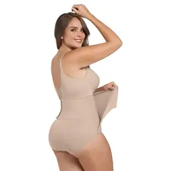 LEONISA - Panty faja postparto y postquirúrgico con laterales en velcro