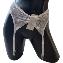 GENERICO - Liguero en encaje lencería erótica talla única negro