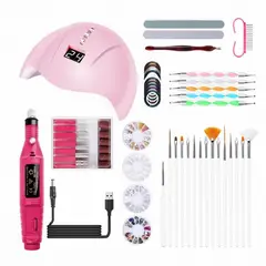 GENERICO - Kit Para Manicure Secador De UÃ±as Y Elementos Decorativos