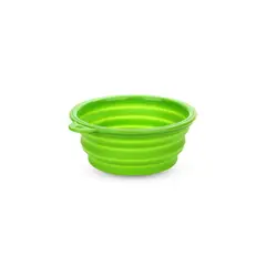 SOLEPET - TAZON DE SILICONA PORTATIL PEQUEÑO PARA PERROS-VERDE