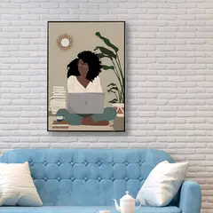 DE CASA - Cuadro mujer con laptop