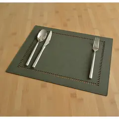 DE CASA - Set x 4 individuales mompox rectangulares verde