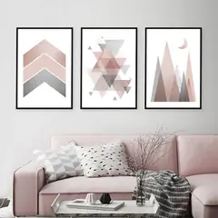 DE CASA - Cuadros set x 3 - mdf - geometricos