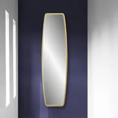 DE CASA - Espejo de pared - mdf - semioval vertical dorado