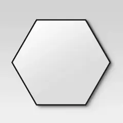DE CASA - Espejo hexagonal negro